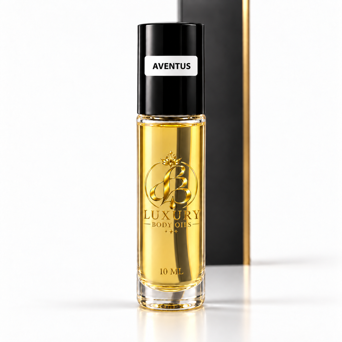 Aventus inspired Luxury Body Oils, 10 mL clear glass rollerball bottle