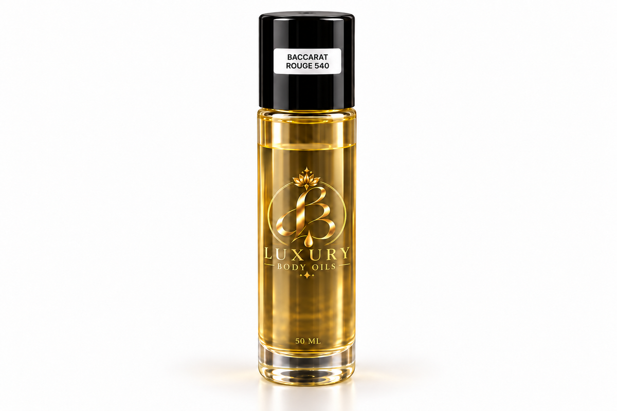 Baccarat Rouge 540 inspired body oil, 50 mL clean bottle