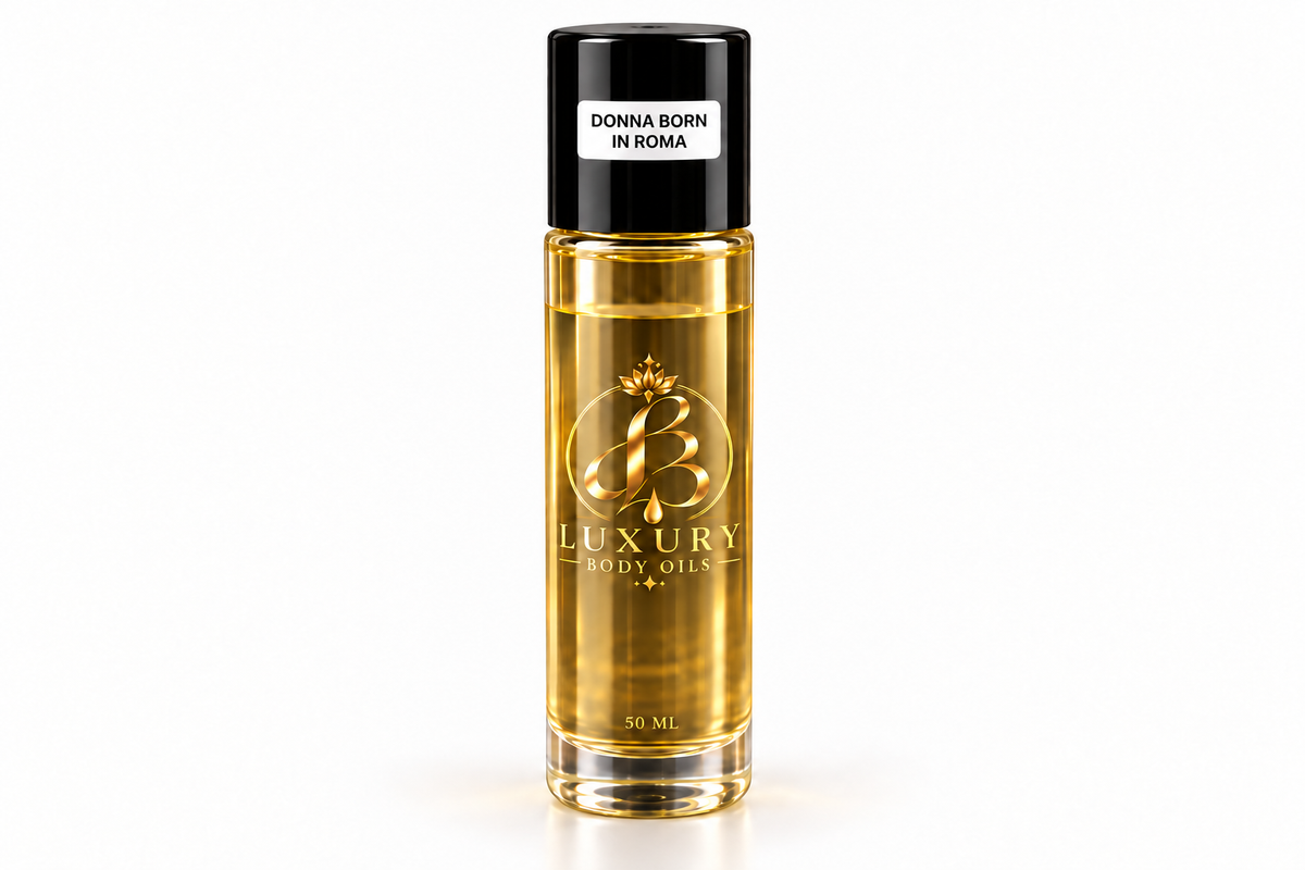 Donna Born in Roma inspired body oil, 50 mL clean bottle
