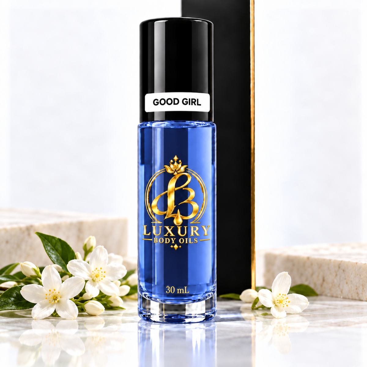 Carolina Herrera Good Girl inspired Luxury Body Oils, 30 mL capped front view