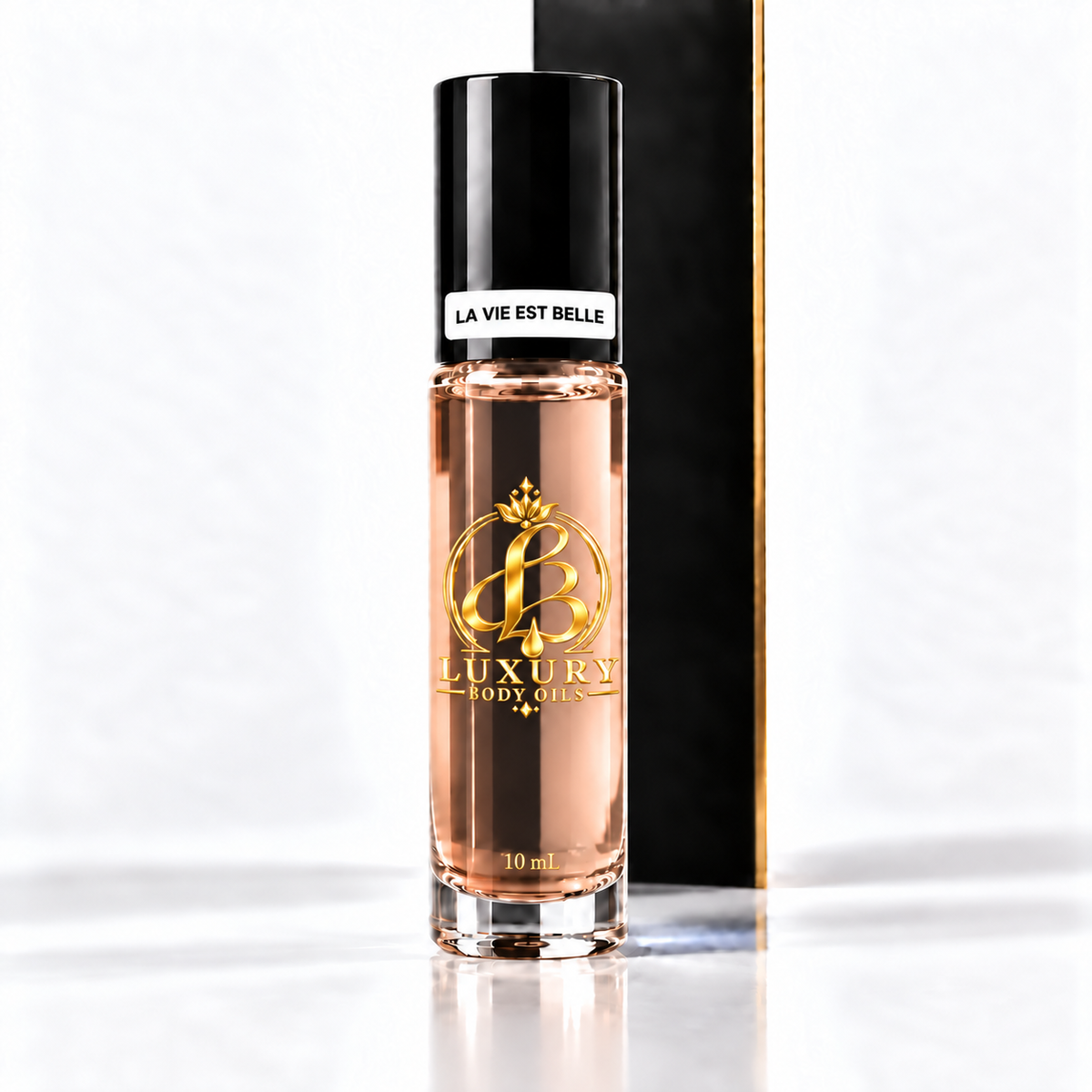 Lancôme La Vie Est Belle inspired Luxury Body Oils, 10 mL capped front on white background