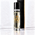 MYSLF inspired Luxury Body Oils, 10 mL capped front view — clear glass with nearly clear oil